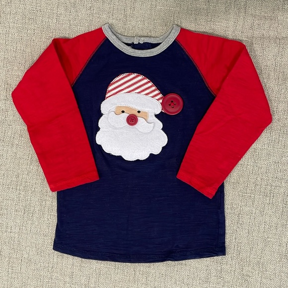 Mud Pie Santa long sleeve shirt, Christmas shirt, size 4T/5T 🎄 - Picture 1 of 3